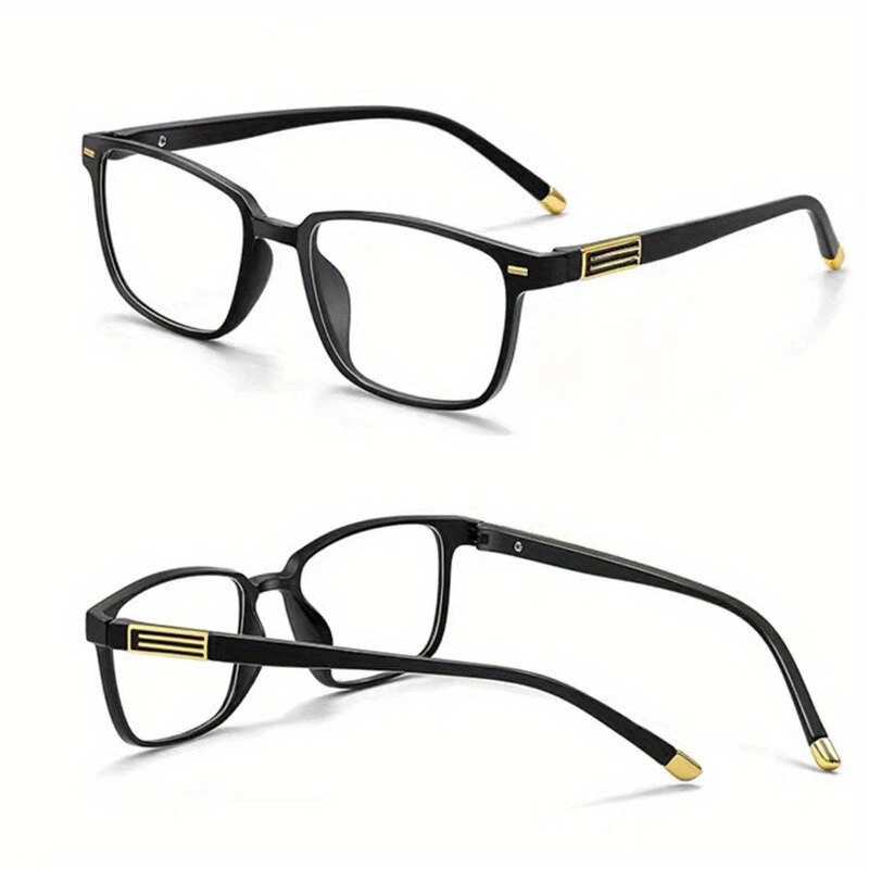 (image for) Anti Blue Light Reading Glasses Men Black Full Frame Hyperopia Eyewear High-definition Comfortable Presbyopia Glasses